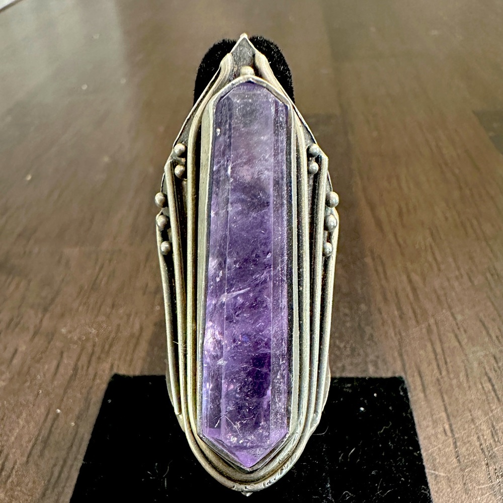 Acid Queen Jewelry Amethyst Amplifier Ring size 8.5